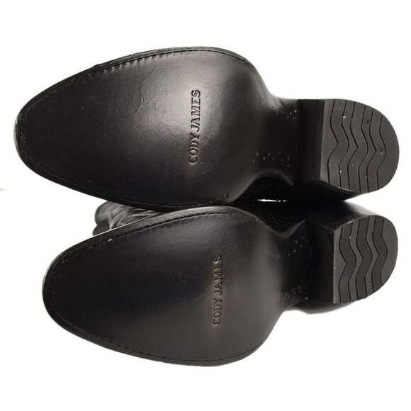 Cody James Black Exotic Python Round Toe Western Cowboy Boots 10D - Picture 3 of 4